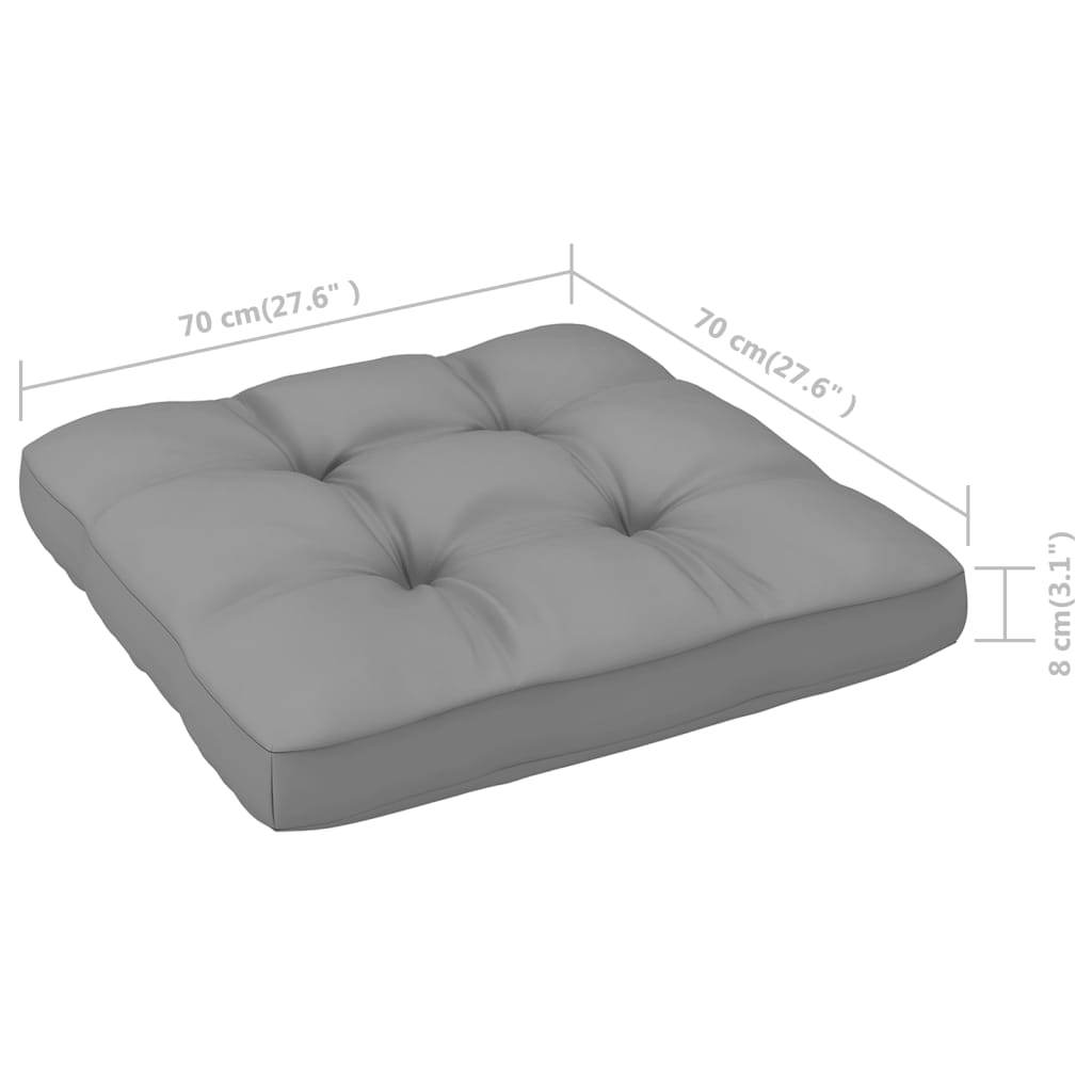 13-tlg. Garten-Lounge-Set mit Kissen Kiefer Massivholz